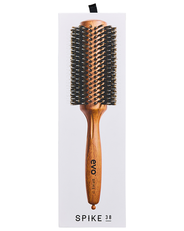 Evo - Spike 38 Nylon Pin Natural Boar Bristle Radial Brush