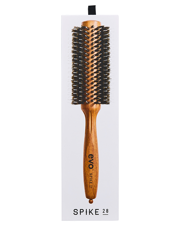 Evo - Spike 28 Nylon Pin Natural Boar Bristle Radial Brush