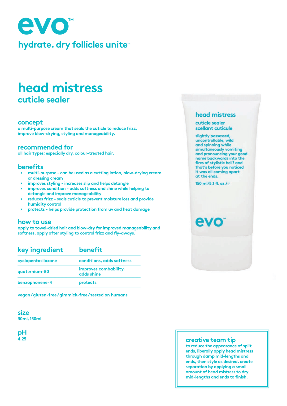 Evo - head mistress cuticle sealer 150ml