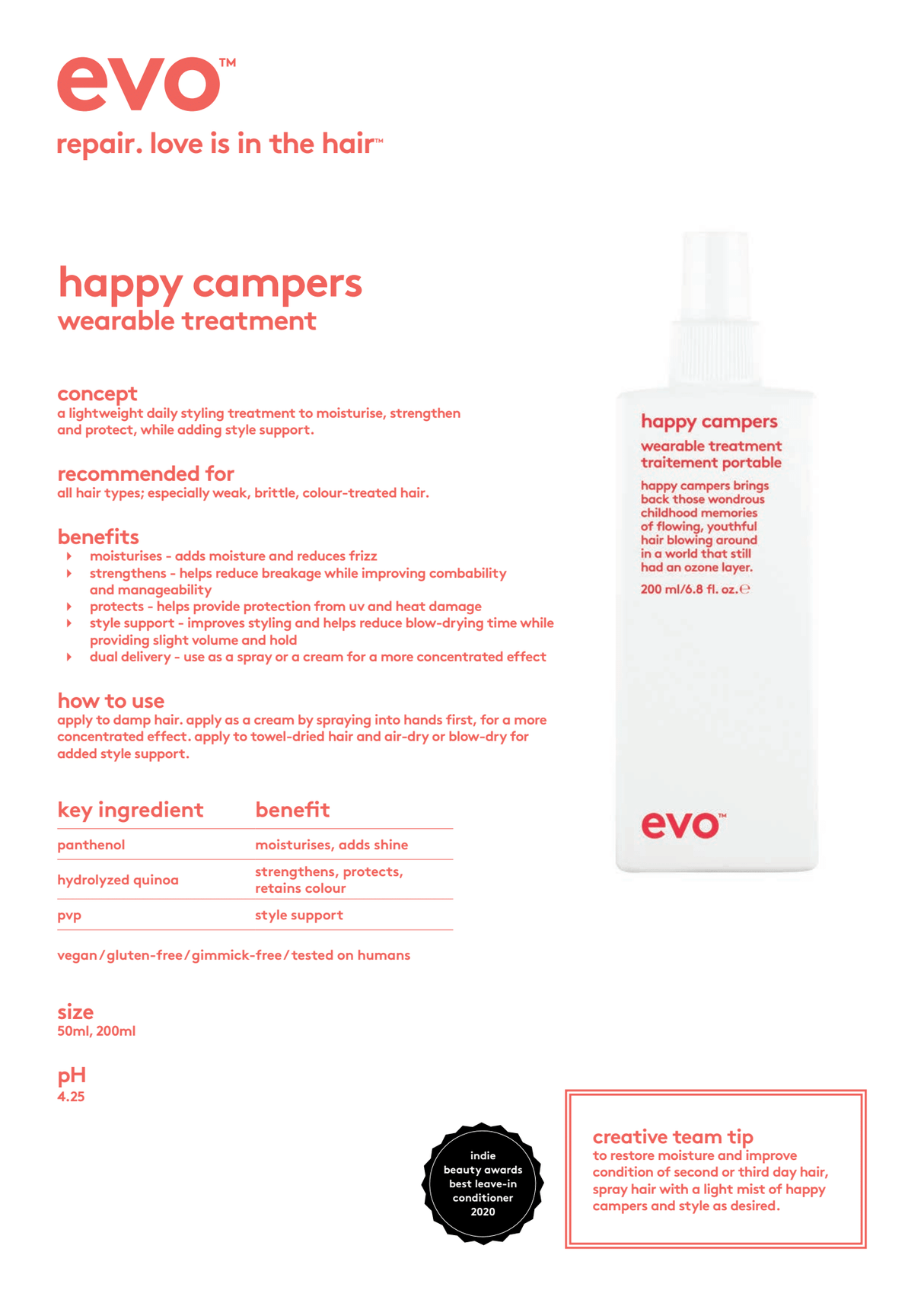 Evo - happy campers wearable treatment 200ml